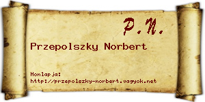 Przepolszky Norbert névjegykártya