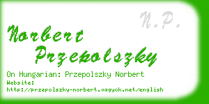 norbert przepolszky business card